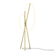 Maytoni lampada da terra moderna Crochet 1 luce LED integrato ottone alluminio
