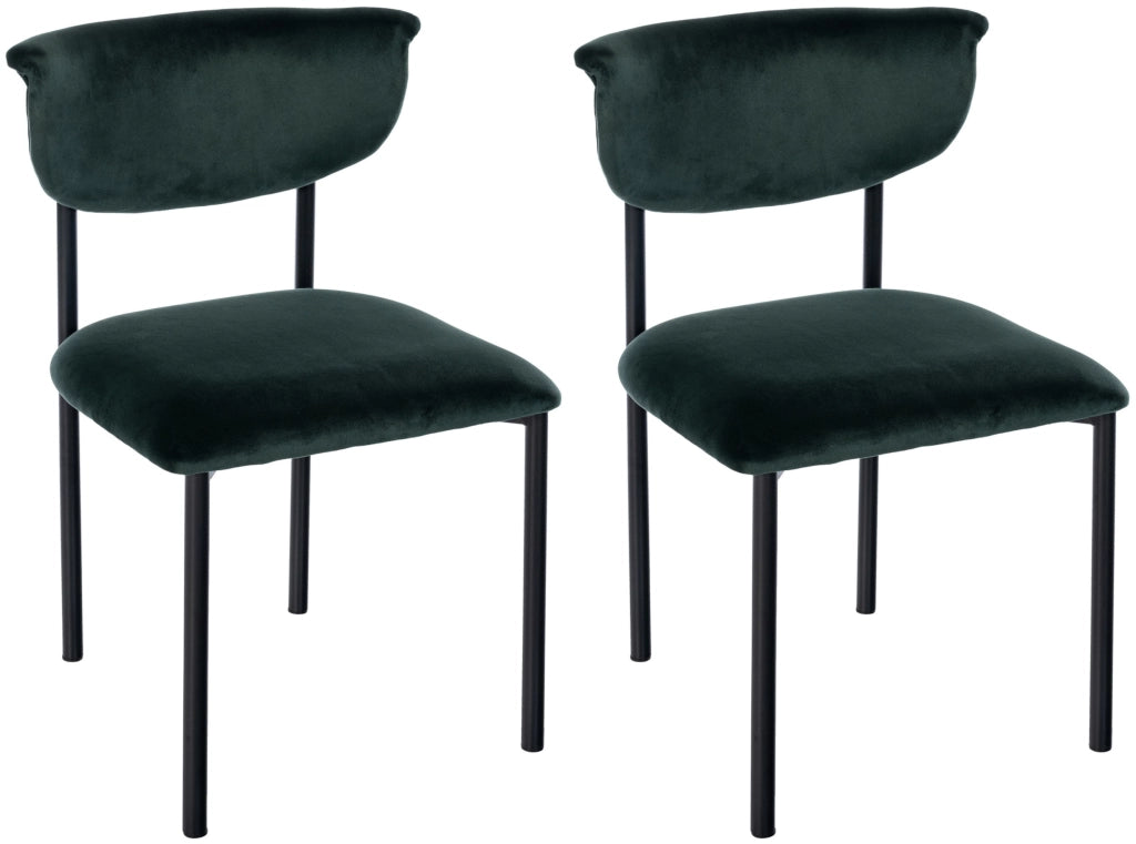 Set di 2 sedie visitatore Gambell velluto 4