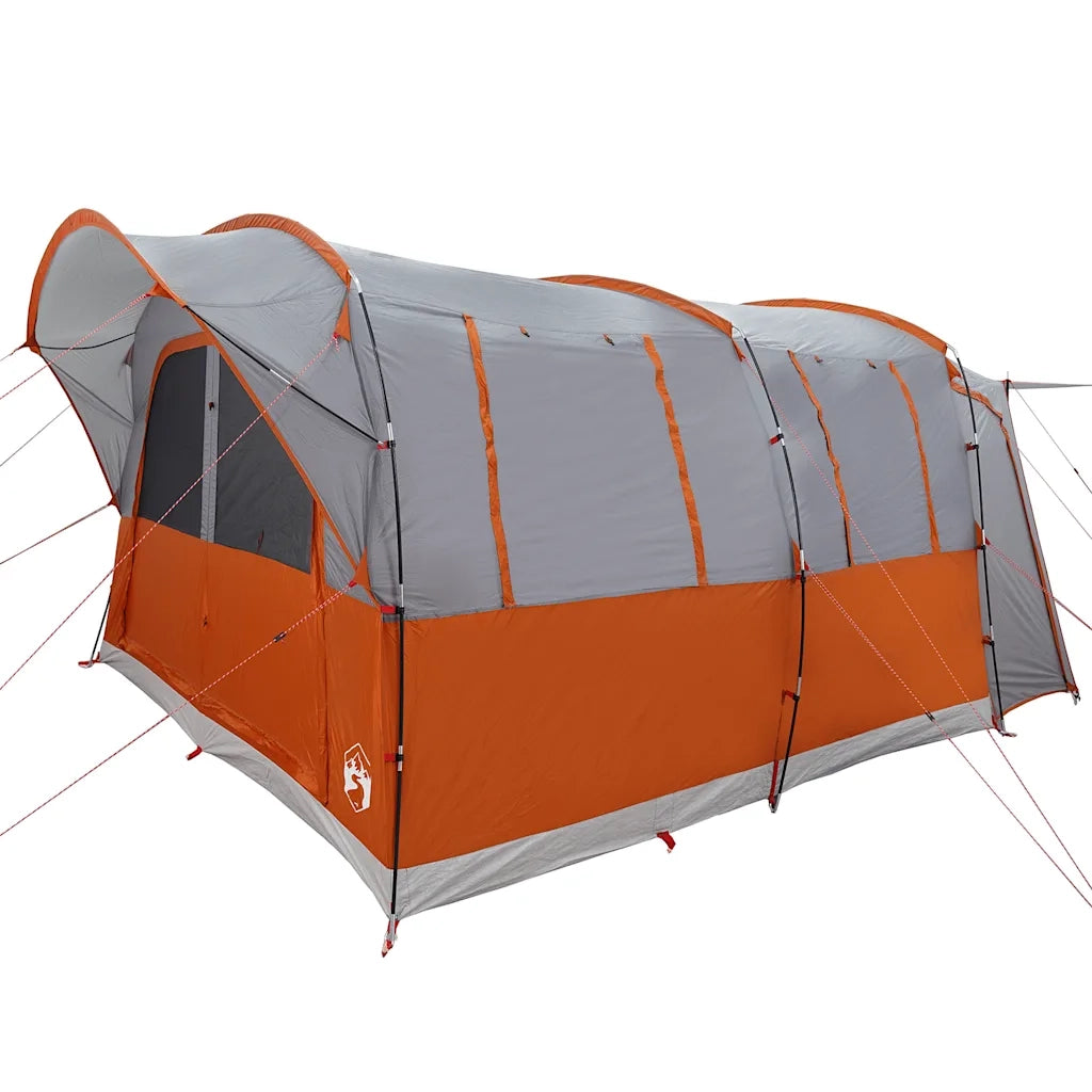 Tenda da Campeggio 4 Persone Grigio e Arancione Impermeabile 4009502
