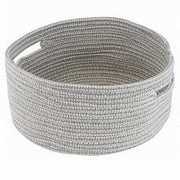 Trade Shop - Cestino Portaoggetti Cesto Con Manici In Tessuto Intrecciato Tondo 29x13cm 10639 -