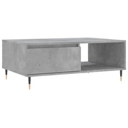 Tavolino da salotto | Tavolino da caff¨¨ | Tavolino da Soggiorno Grigio Cemento 90x60x35cm Legno Multistrato