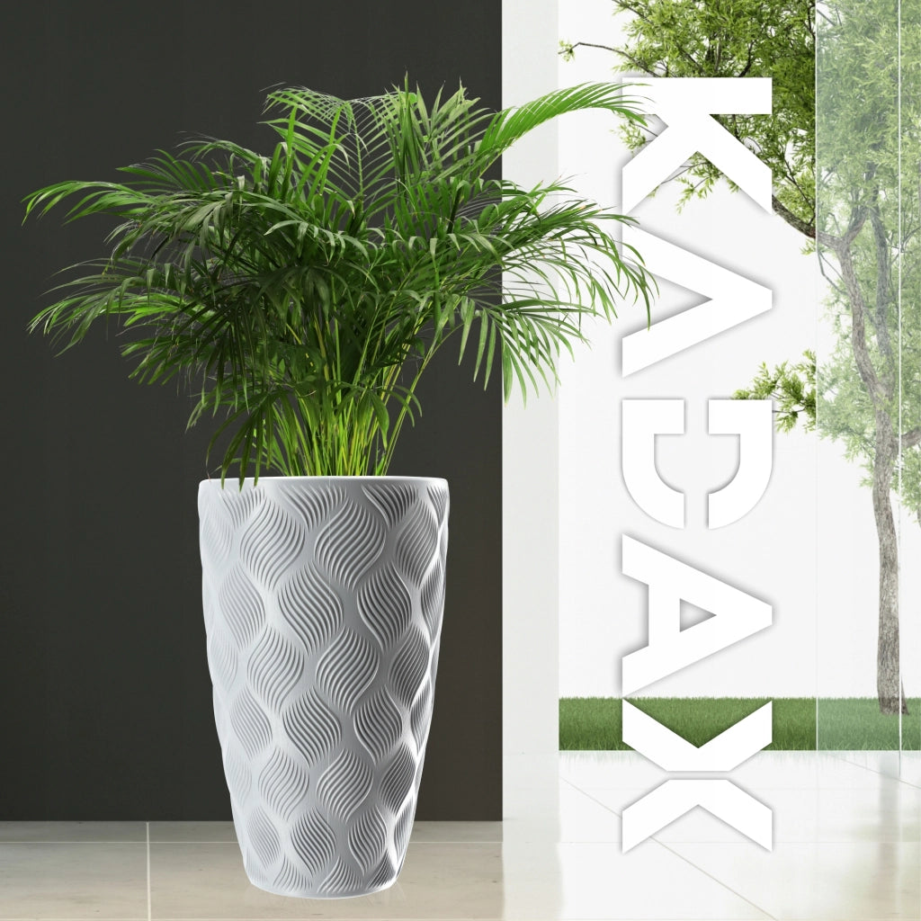 Vaso da fiori KADAX con inserto 58 cm, copertura per vaso da fiori in plastica alta