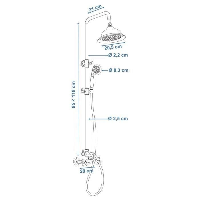 Combidouche Chrome Mixer