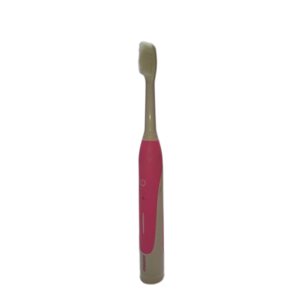 Trade Shop - Spazzolino Da Denti Da Viaggio Elettrico Con 3 Testine Ricambio Pulizia Denti -