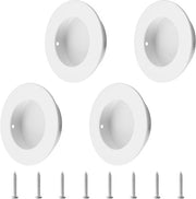 Maniglie Premium per armadi a vetrina - Set da 4 - Acciaio inossidabile - 65 mm - Bianco