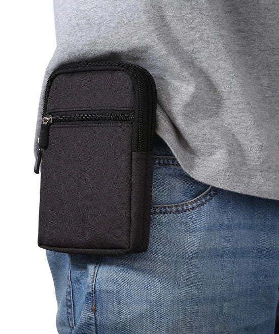 Tas da polso universale, piccola, pratica e multifunzionale. Borsa per cellulare portatile. Campeggio, escursione, fuori casa. Tas da polso con anello di cintura e occhiello per tutti i cellulari fino a 6,5 pollici.