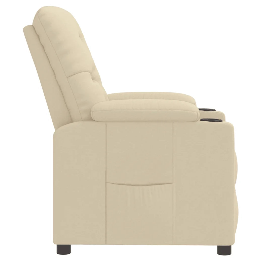 Poltrona Reclinabile in Tessuto Crema 339111