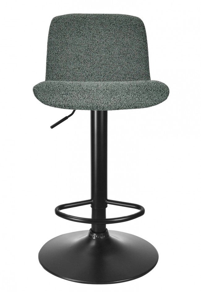 Set 2 Sgabelli Bar 41x46x86/107 cm in Poliestere Rafael Nero-Verde Scuro