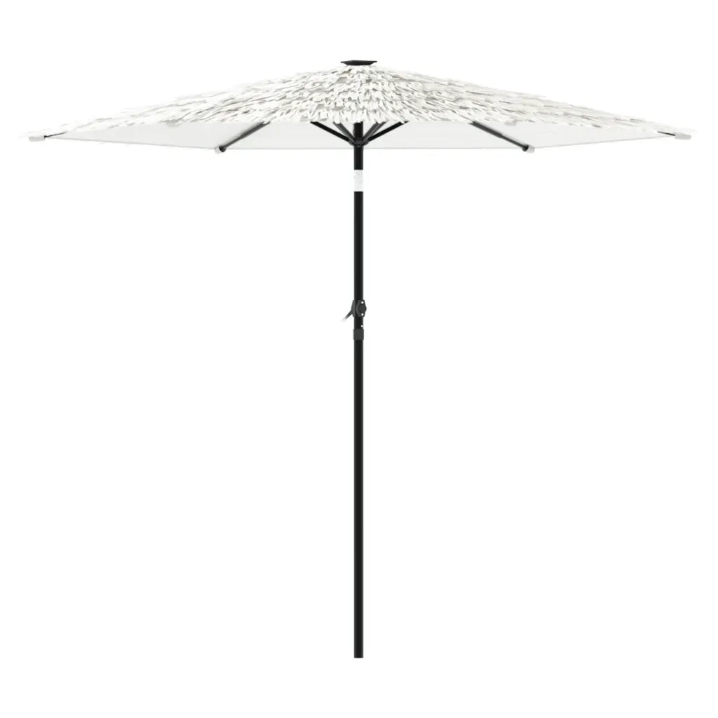Ombrellone Giardino-Ombrello da Balcone con Palo in Acciaio Bianco 268x268x226 cm