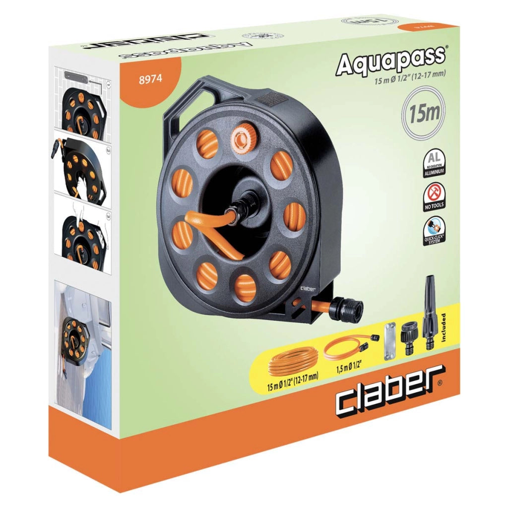AVVOLGITUBO PORTATILE AQUAPASS IN KIT MT.15 8974    CLABER