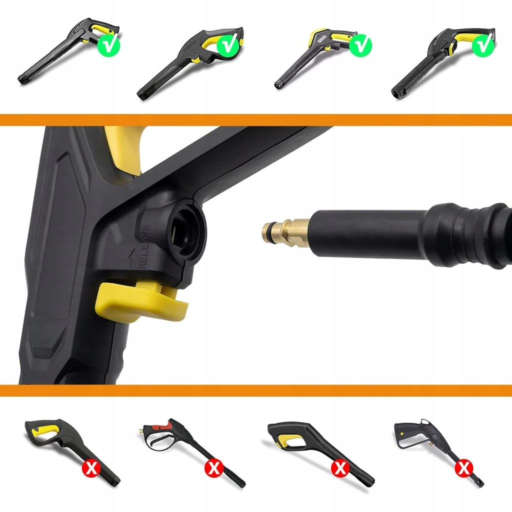 Tubo Alta Pressione 10m Click-Click – Compatibile con Idropulitrice Kärcher K2–K7 | Nylon Resistente, 180 Bar, 60°C