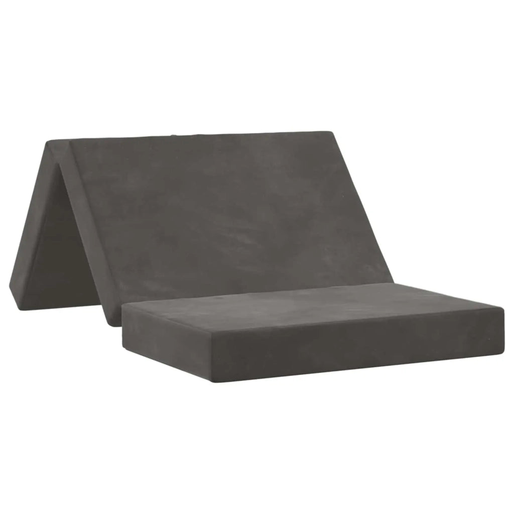 Divano Letto Pieghevole 80 x 67 x 45 cm Grigio Scuro 900180