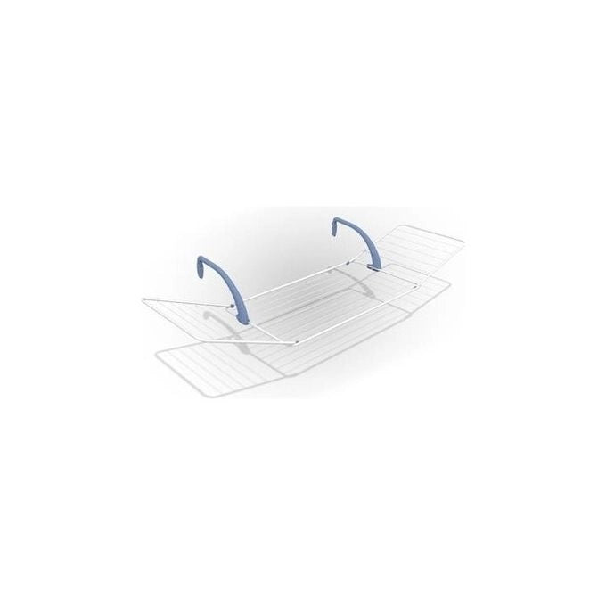 Gimi BREZZA 200 Stendibiancheria da Balcone Acciaio e Resina 18 mt di Stenditura 178x55x28 cm colore Blu Bianco