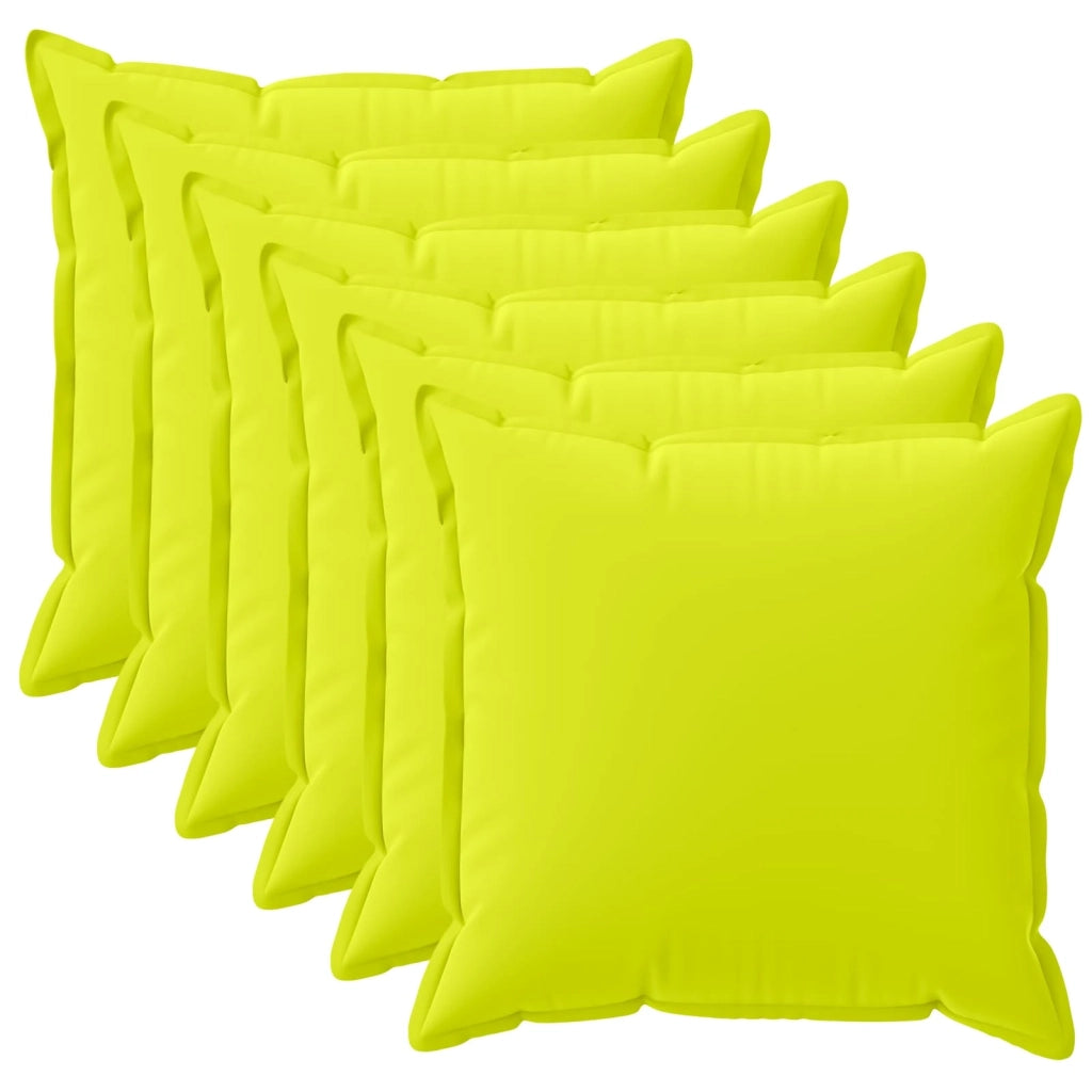 Federa 6 pcs HOUTEN Verde brillante. 45 x 45 cm Poliestere 918737