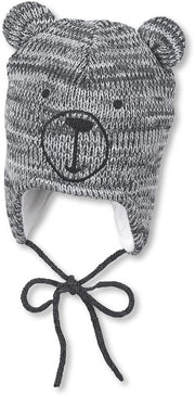Cappello di lana per bambini - Bambini maschi - Cappello con orecchini - Facce di orso - Ideale per il freddo invernale - Adatto per bambini ...