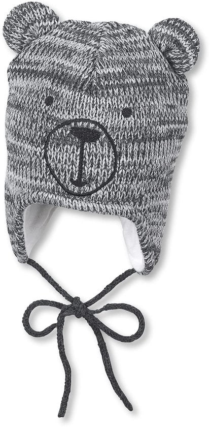 Cappello di lana per bambini - Bambini maschi - Cappello con orecchini - Facce di orso - Ideale per il freddo invernale - Adatto per bambini ...