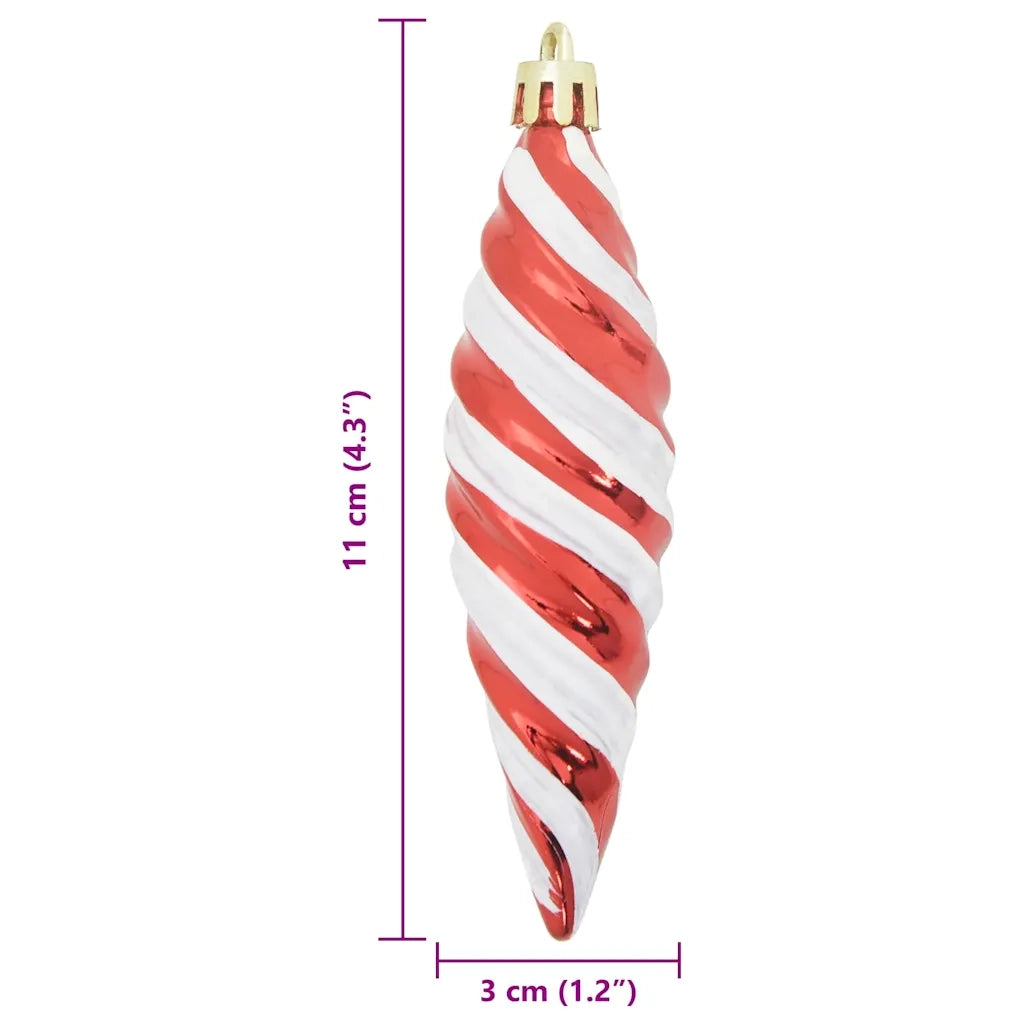 Palla a spirale di Natale 40 pz Rosso Plastica CFW1211120