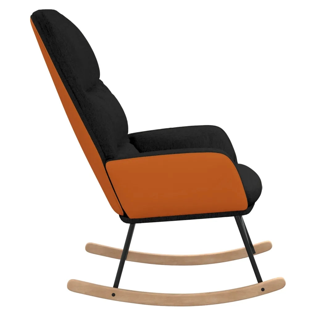 Sedia a Dondolo Nera in Tessuto CFW8786206
