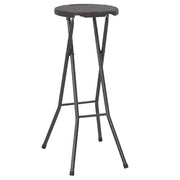 Sgabelli da Bar Pieghevoli 2 pz HDPE e Acciaio Marroni Rattan CFW3730318