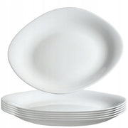 Set di 6 piatti piani KADAX da 28 cm, colore bianco.