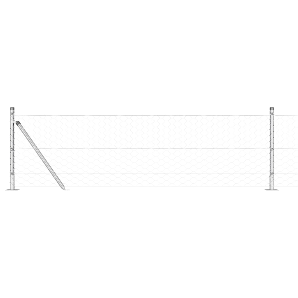 Recinzione esagonale  0,6x25 m in acciaio zincato