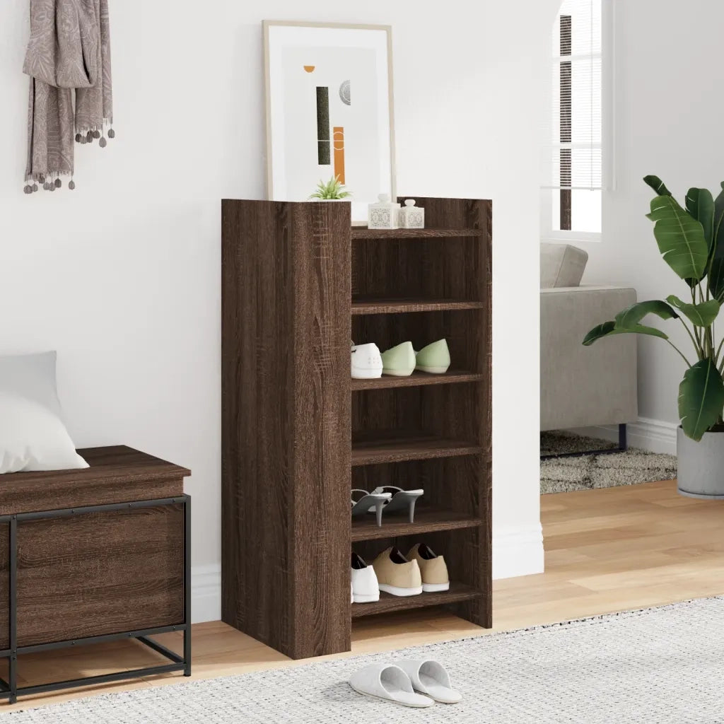Scarpiera Rovere Marrone 52x37,5x100 cm in Legno Multistrato 848450