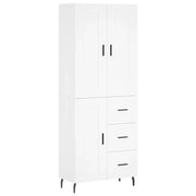 Credenza | Madia | Buffet da pranzo | Armadio da pranzo Bianca 69,5x34x180 cm in Legno Multistrato