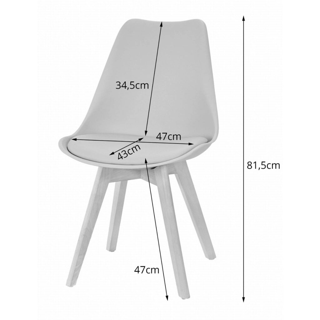 Sedia da pranzo Mark in legno di faggio e polipropilene nero