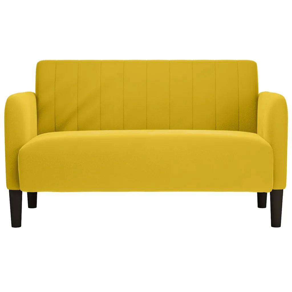 Divano Divanetto Giallo 109 cm in Velluto 4100593