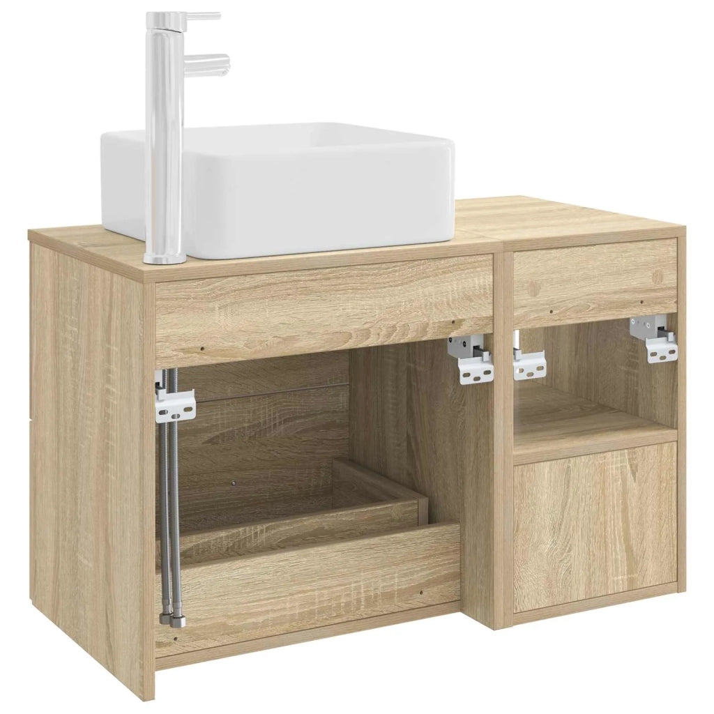 Set di mobili per il bagno 2 pcs Rovere Sonoma 3403882