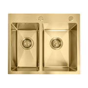 Lavello In Acciaio Toby Brush Gold senza rubinetto da cucina