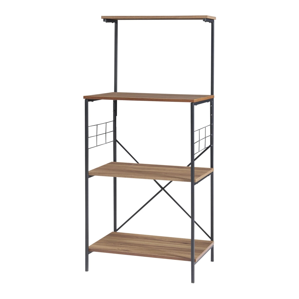Scaffale dal design senza tempo per soggiorno/camera da letto unità di stoccaggio a 4 livelli 133 x 60 x 42 cm marrone 03_0011168