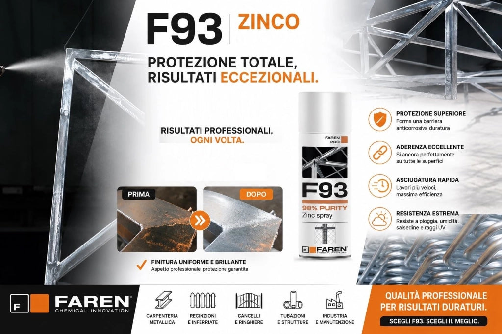 Spray Zinco F93 Ml. 400 12 Pezzi Faren