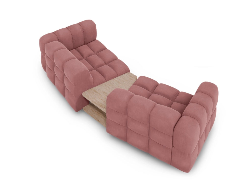 Cosmopolitan Design - Divano modulare "Sky" 2 posti in velluto salmone 