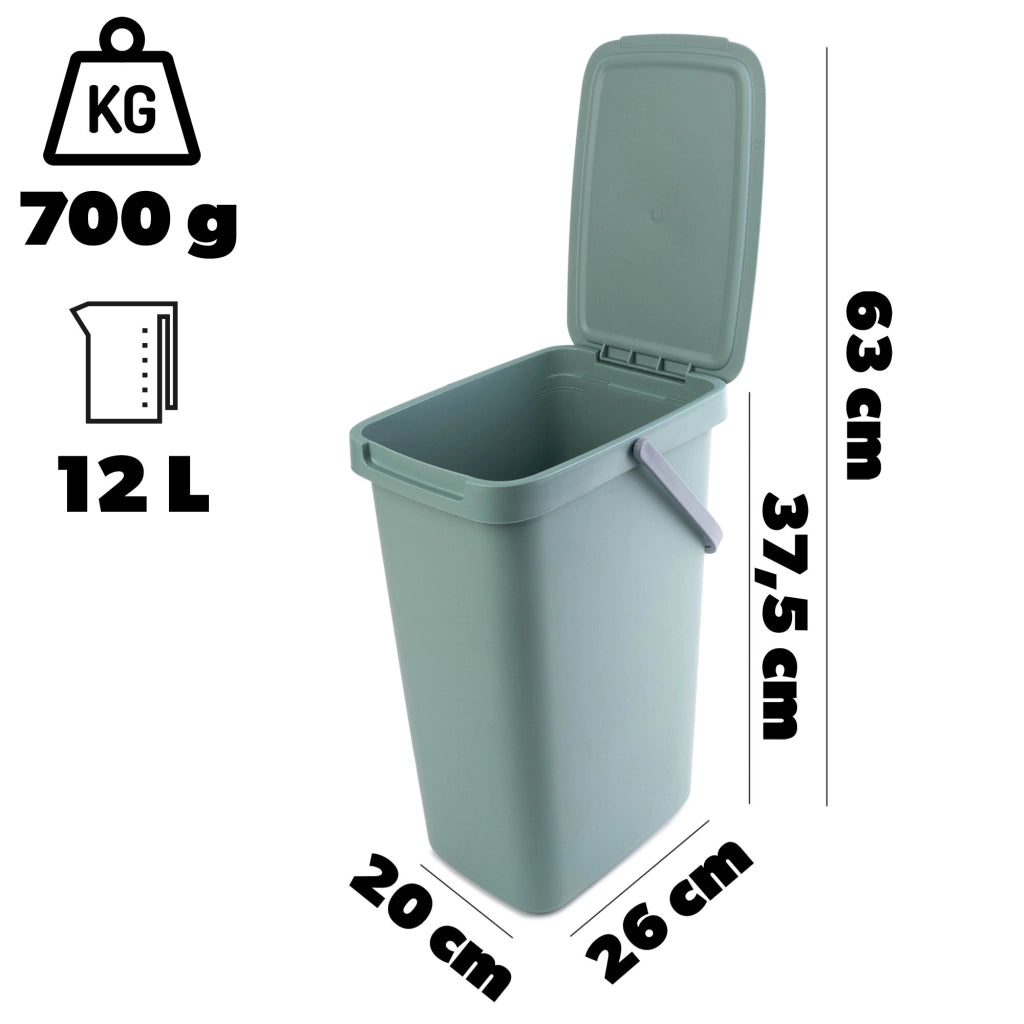KADAX Zestaw koszy SYSTEMA Q COLLECT 12L jasny zie