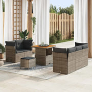 Set Divano da Giardino con cuscino 8 pcs Grigio polyrattan 3361428