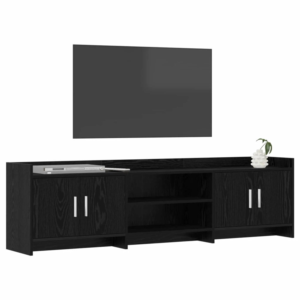 Mobile TV 168 x 33 x 47 cm Rovere Nero Legno ingegnerizzato 8011180