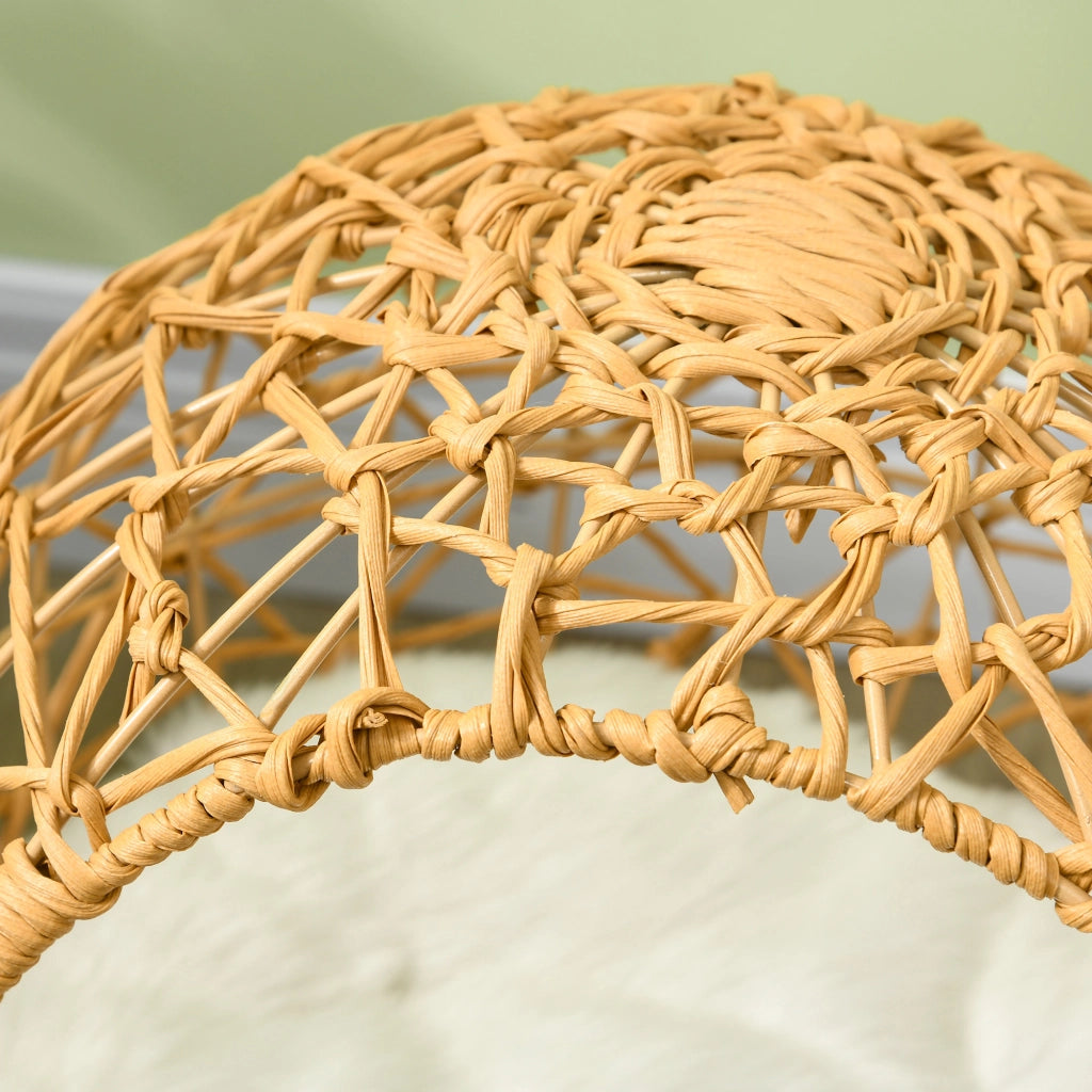 Letto per gatti in rattan con cuscino ¨C Zephmum ¨C Marrone ?45x57 cm