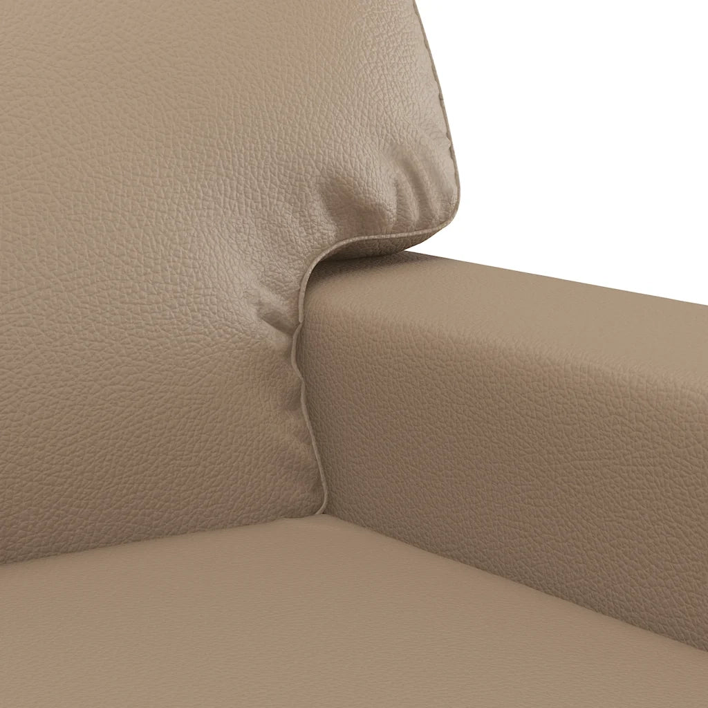 Divano a 2 Posti Cappuccino 140 cm in Similpelle 359416
