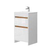 Vicco Set mobili bagno Bianco 2 parti, con lavabo e 2 cassetti