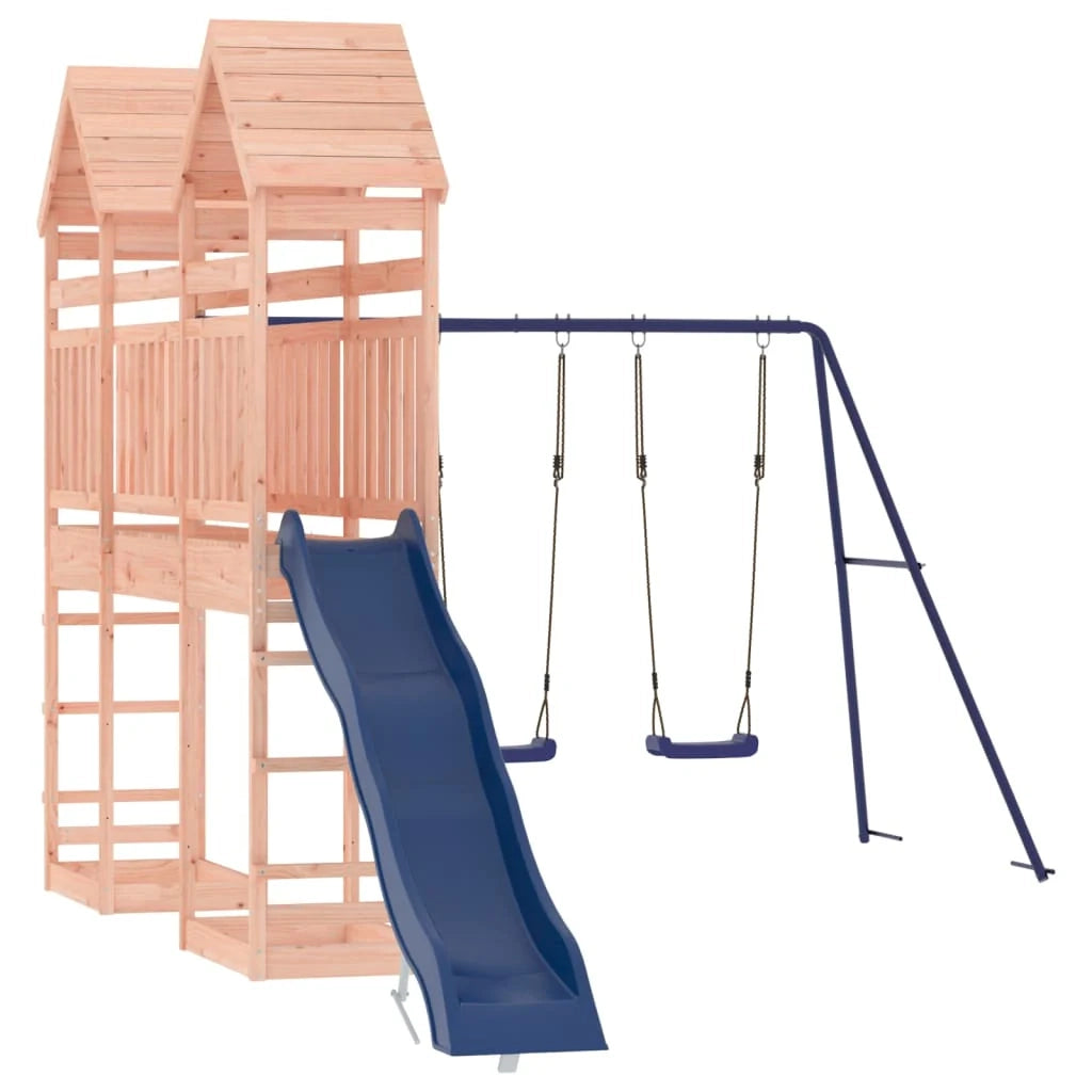 Altalena per parco giochi da esterno scivolo altalena robusta giochi da giardino 315 x 558 x 264 cm legno massello di abete Douglas 02_0004871
