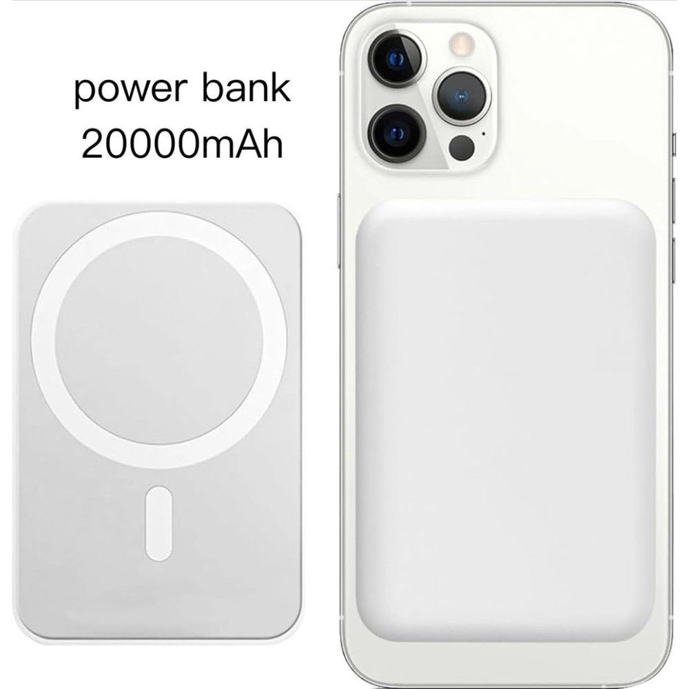 Trade Shop - Power Bank Magnetico Caricabatterie Smartphone Wireless Tascabile 20000mah Ios Android -