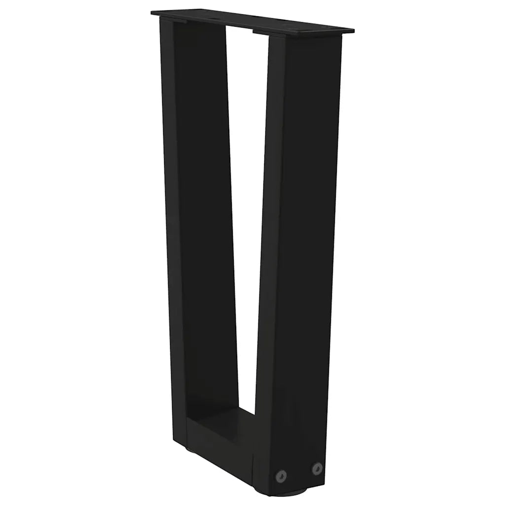 Gambe per Tavolino da Caffè a Forma di V 2 pz Nere 28x(42-43,3) cm Acciaio 4012620