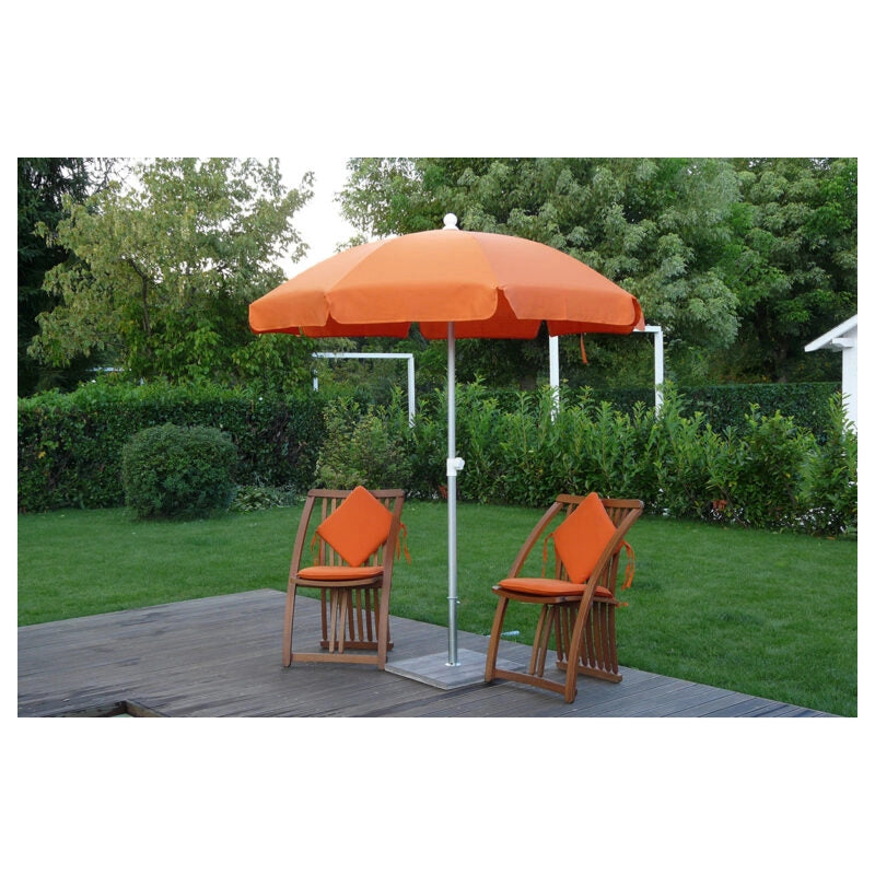 Ombrellone palo centrale Superalux Made in Italy - diametro 200 cm - Arancio