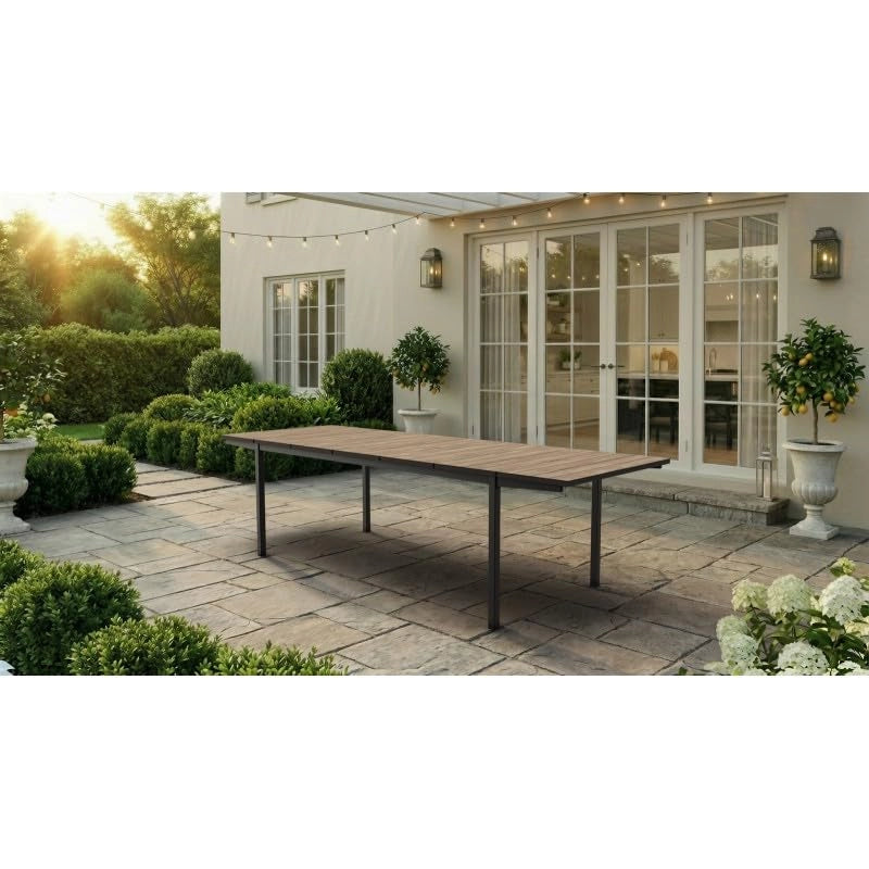 Tavolo Porto Nova Estensibile Keter Pp Legno 229X90 H 153 cm 75 cm