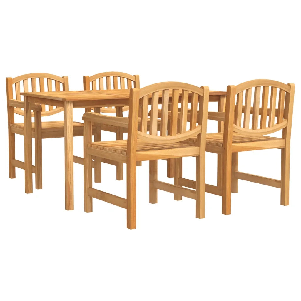 Set da Pranzo per Giardino 5 pz in Legno Massello di Teakcod mxl 93729