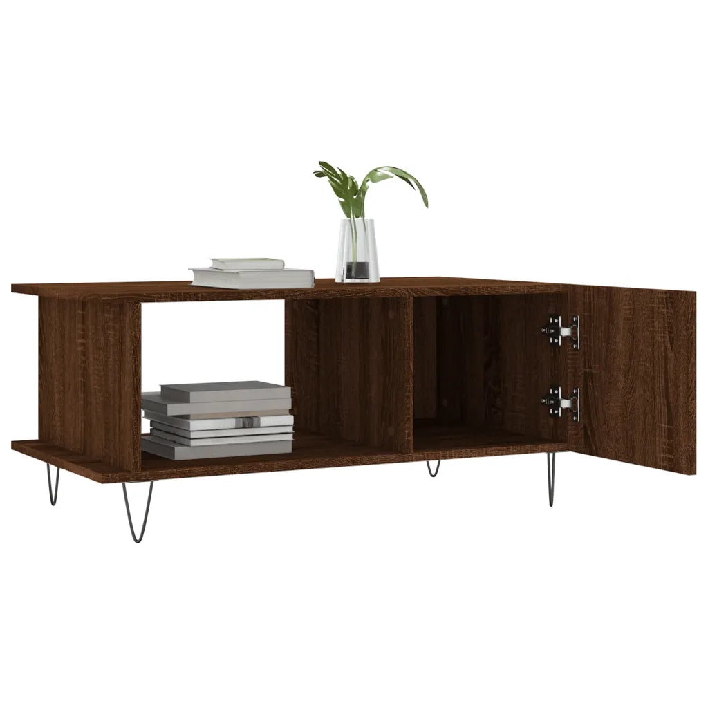 Tavolino da Salotto Rovere Marrone 90x50x40cm Legno Multistrato 829491