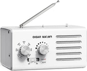 Radio Trasmissiva Portatile con Batterie, FM/AM, Collegamento USB e Altoparlante di 5 W, Antenna Lunga