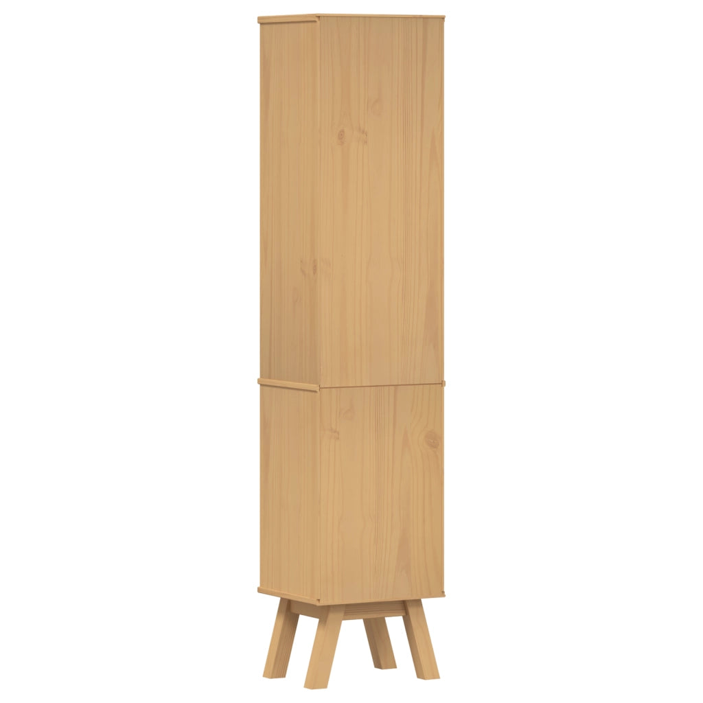 Mobile da bagno  Marrone 35x30x159 cm in legno massello di pino