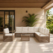 Set Divano da Giardino 10 pcs Beige polyrattan 3435756